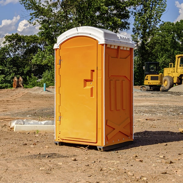 can i customize the exterior of the portable toilets with my event logo or branding in Columbus Texas